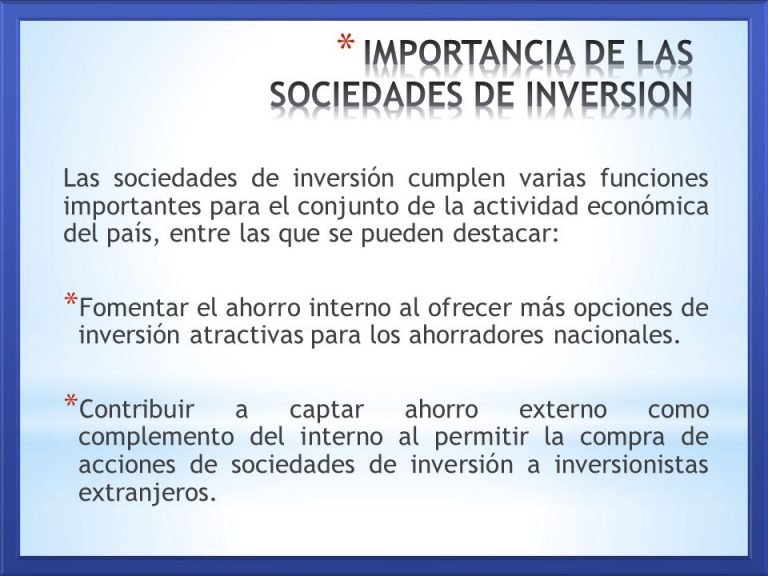 Sociedades De Inversión ¡tienes Que Saber Esto 9323